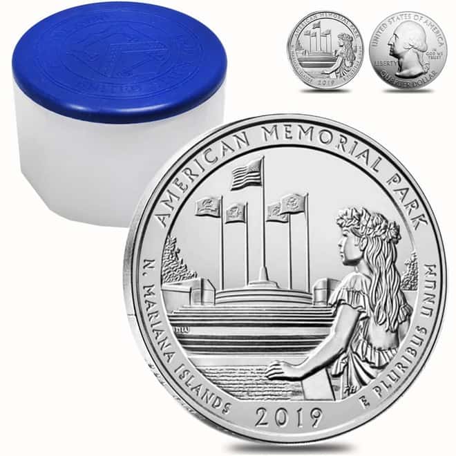 2019 5 oz Silver America the Beautiful ATB Northern Mariana Islands American Memorial Park Coin