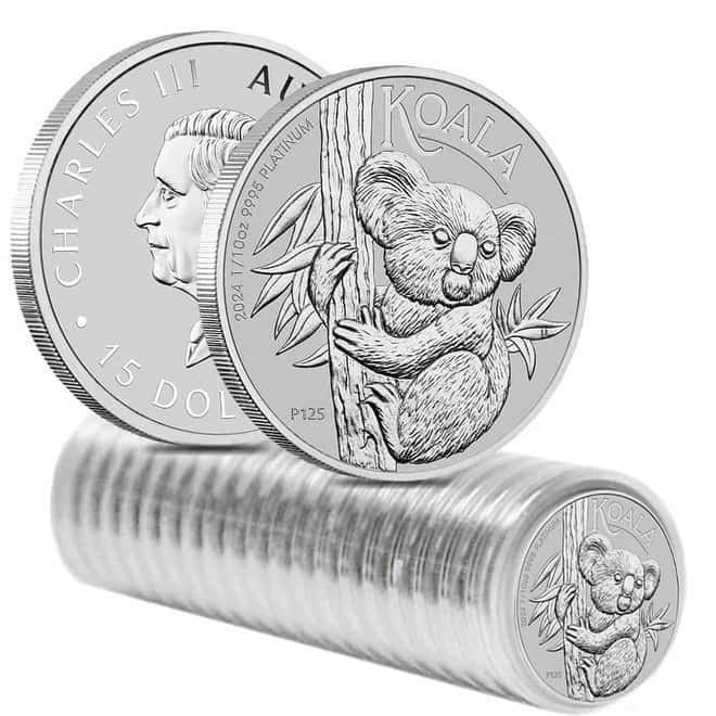 Lot of 20 - 2024 1/10 oz Platinum Australian Koala Perth Mint BU