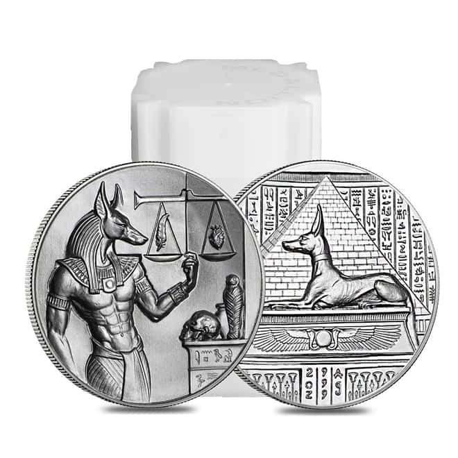 Anubis 2 oz Ultra High Relief Silver Round .999 Fine