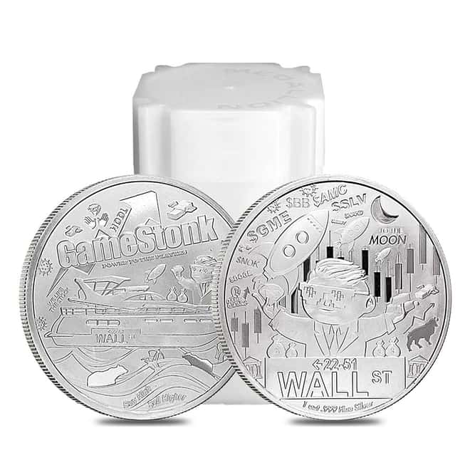 2021 1 oz Wallstreet Silver Round BU .999 Fine
