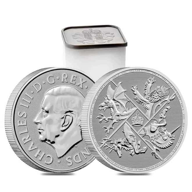 2024 Great Britain 2 oz The Four Nations Silver Coin BU
