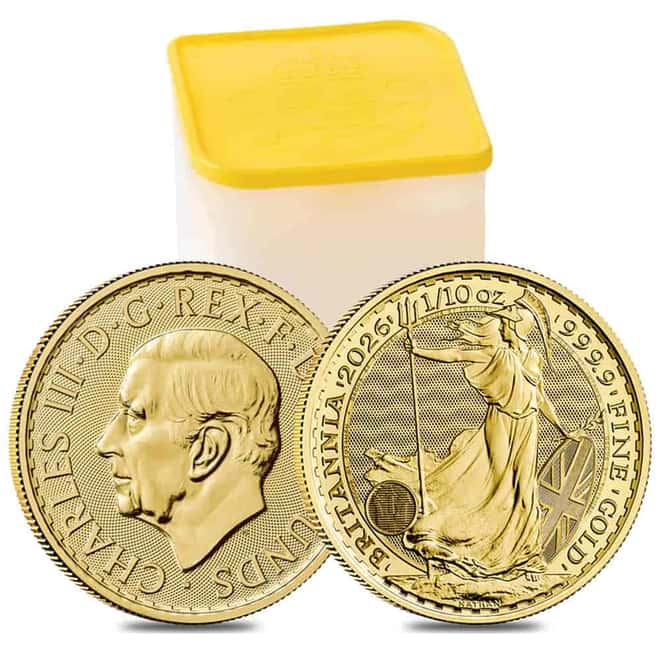 2026 Great Britain 1/10 oz Gold Britannia Coin BU