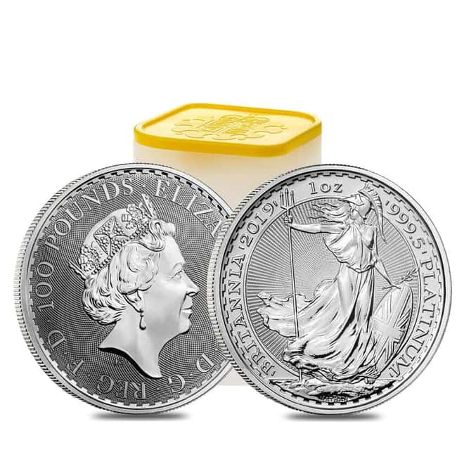 2019 Great Britain 1 oz Platinum Britannia Coin .9995 Fine BU