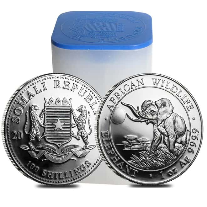 2016 Somalia 1 oz Silver African Elephant BU