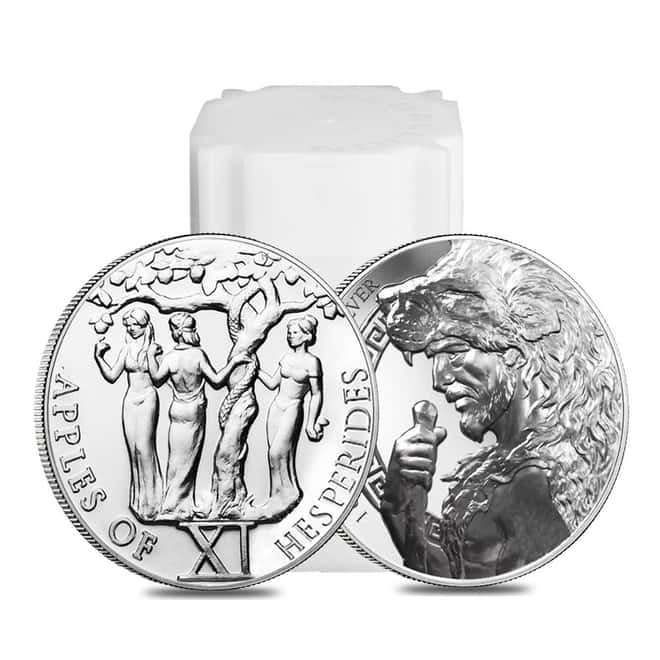 1 oz Hercules Eleventh Labor - Apples of Hesperides Silver Round