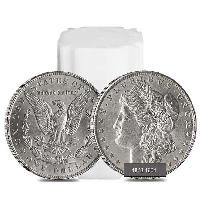 Roll of 20 - 1878-1904 Morgan Silver Dollar AU (Random Year)