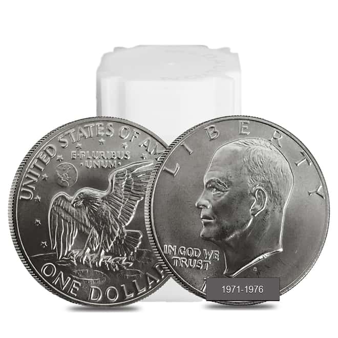 Roll of 20 - 1971-1976 40% Silver Eisenhower Dollar BU (Random Year)