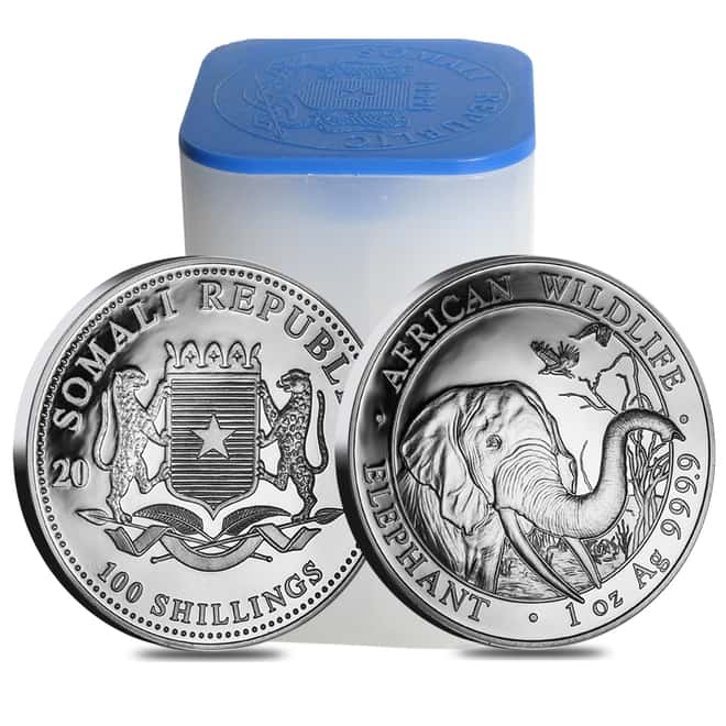 2018 Somalia 1 oz Silver African Elephant .9999 Fine Coin BU 