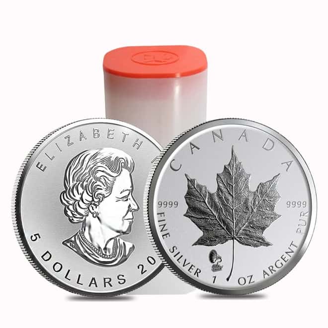 2019 1 oz Silver Canadian Maple Leaf Phonograph Privy Reverse Proof .9999 Fine $5 Coin BU