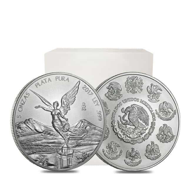2017 5 oz Mexican Silver Libertad Coin .999 Fine BU