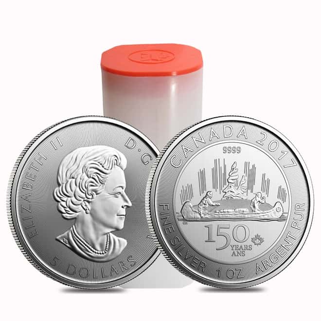 2017 1 oz Silver Canadian 150th Annv. Special Edition Voyageur $5 Coin BU