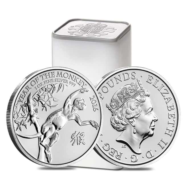 2016 Great Britain 1 oz Silver Year of the Monkey BU