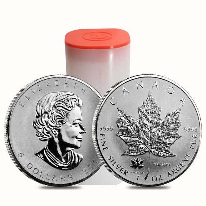 2017 1 oz Silver Canadian Maple Leaf 150th Anniversary Privy $5 Coin BU 