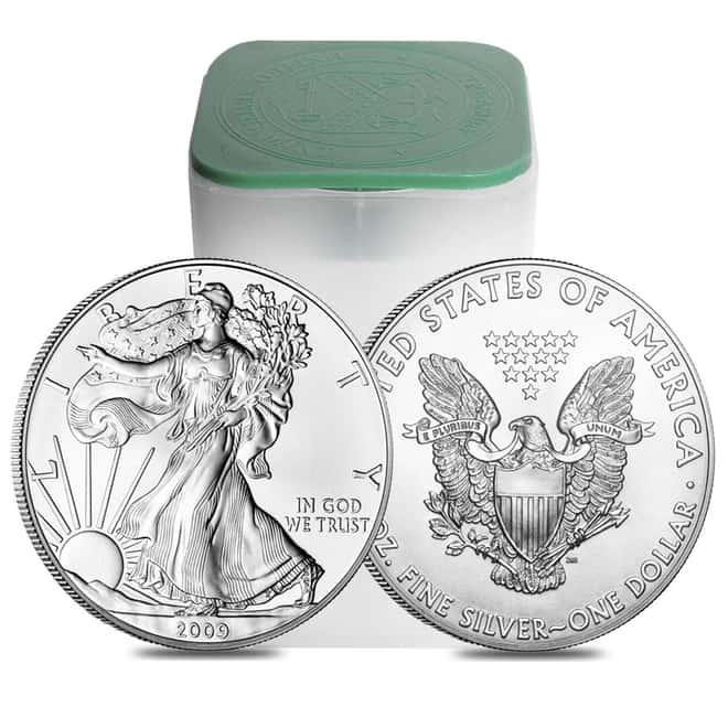 Roll of 20 - 2009 1 oz Silver Eagles Brilliant Uncirculated