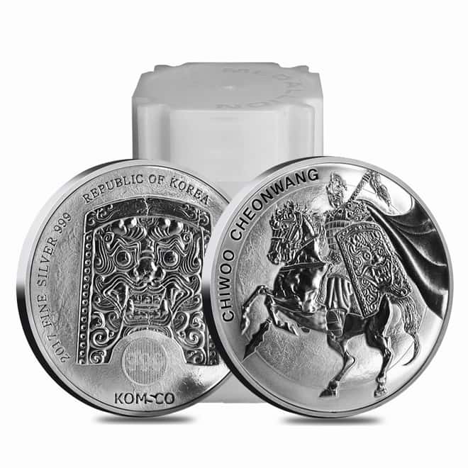 2017 1 oz South Korea Silver Chiwoo Cheonwang Medal BU