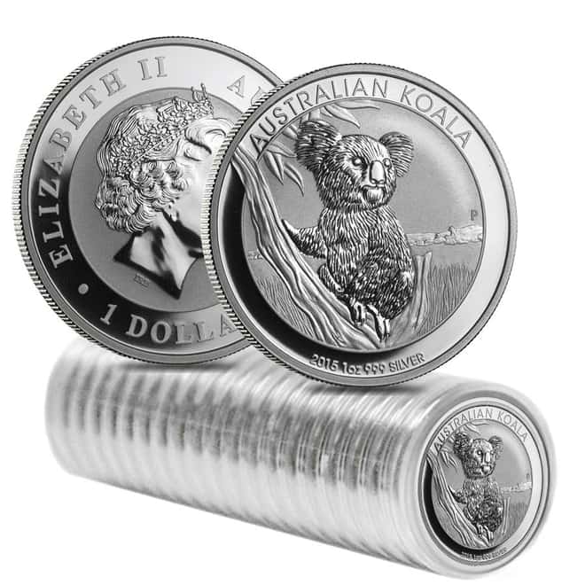 Roll of 20 - 2015 Australia 1 oz Silver Koala Coins