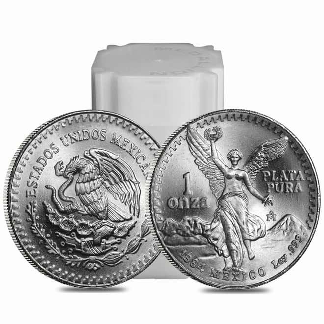 Roll of 20 - 1984 1 oz Mexican Silver Libertad Coin BU