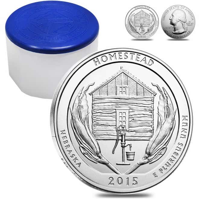 2015 5 oz America the Beautiful ATB Silver Homestead National Park Coin