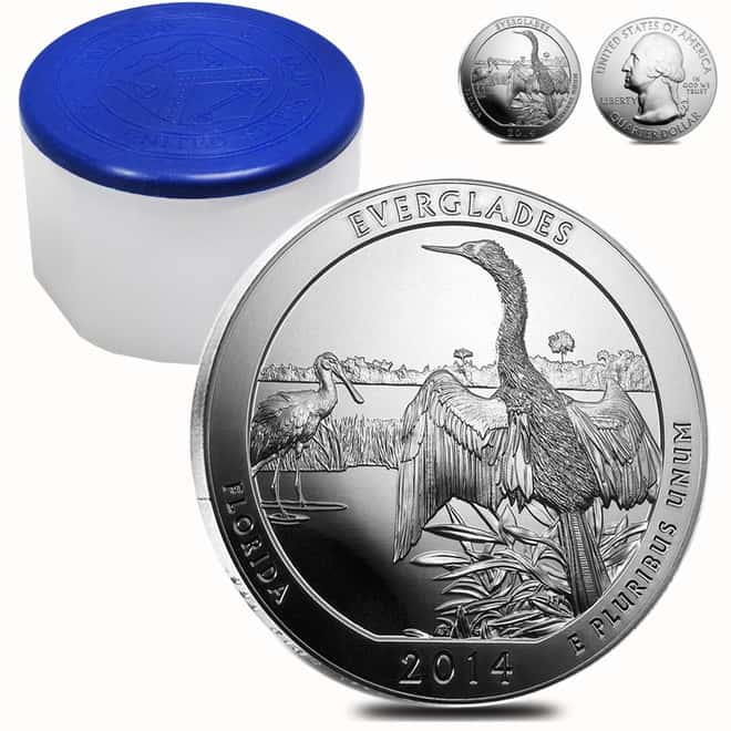 2014 5 oz Silver ATB Everglades National Park Coin