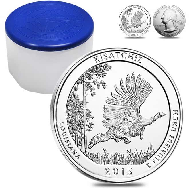 2015 5 oz America the Beautiful ATB Silver Kisatchie National Forest Coin