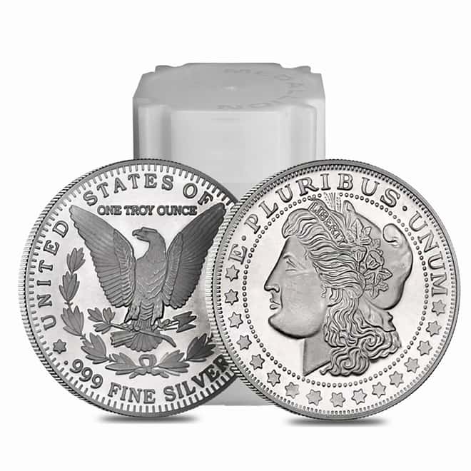 1 oz Morgan Silver Round .999 Silver