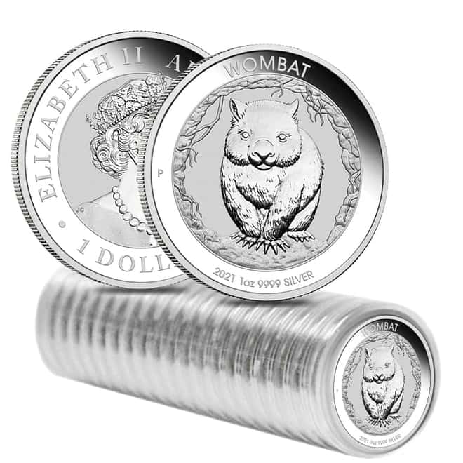 Lot of 100 - 2021 1 oz Silver Australian Wombat Perth Mint .9999 Fine BU