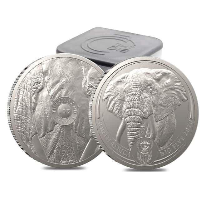 2020 South Africa 1 oz Platinum Big Five Elephant Coin BU