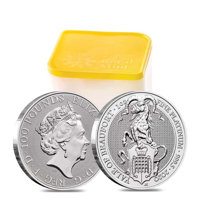 2020 Great Britain 1 oz Platinum Queen's Beasts Yale of Beaufort Coin .9995 Fine BU