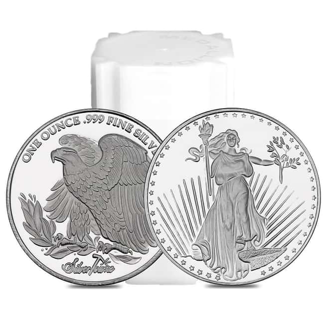 Roll of 20 - 1 oz SilverTowne Saint-Gaudens Silver Round .999 Silver