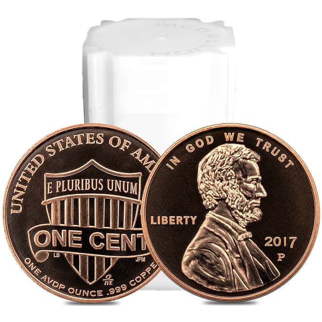 1 oz Lincoln Head Cent Copper Round .999 Fine