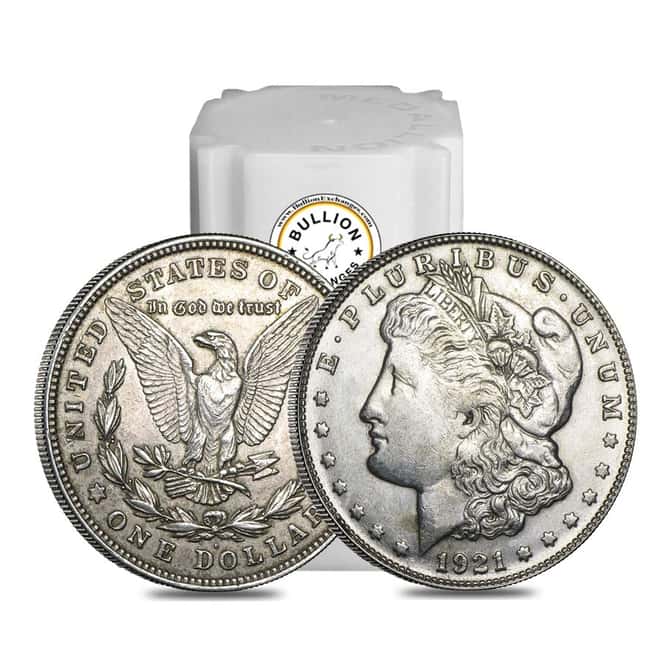 Roll of 20 - 1921 Morgan Silver Dollar AU (Lot, Tube of 20)