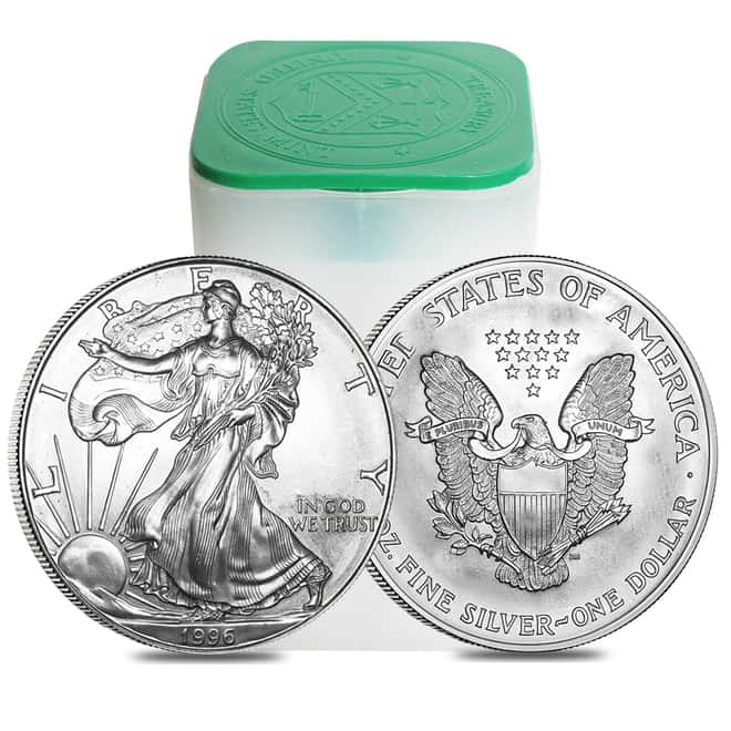 Roll of 20 - 1996 1 oz Silver Eagles Key Date (Circulated)