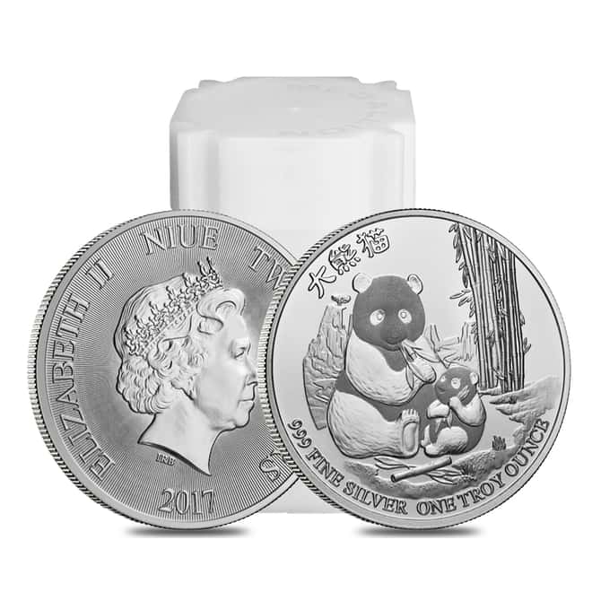 2017 1 oz Niue Silver $2 Panda Coin BU