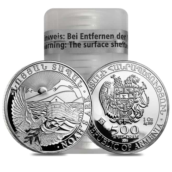 2017 1 oz Armenia Silver 500 Drams Noah's Ark Coin BU