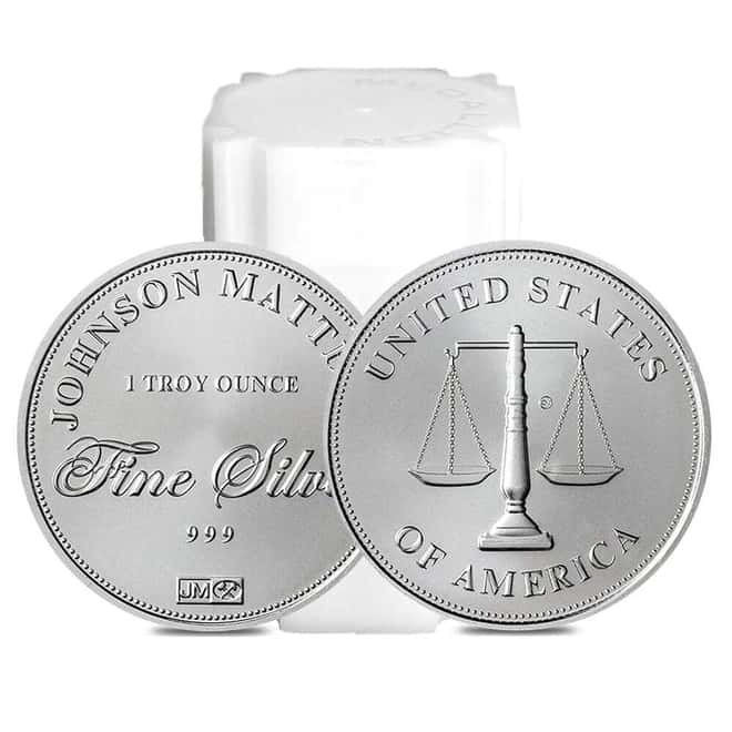New - 1 oz Johnson Matthey (JM) Silver Round .999 Fine