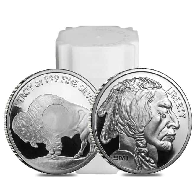 1 oz Sunshine Mint Buffalo Design Silver Round .999 Fine (MintMark SI)