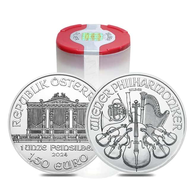 Monster Box of 500 - 2024 1 oz Austrian Silver Philharmonic Coin BU