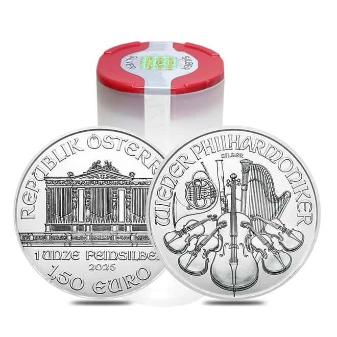Monster Box of 500 - 2025 1 oz Austrian Silver Philharmonic Coin BU