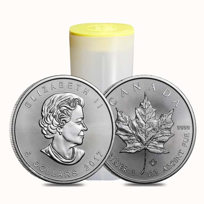 2017 1 oz Silver Canadian Maple Leaf .9999 Fine $5 Coin BU