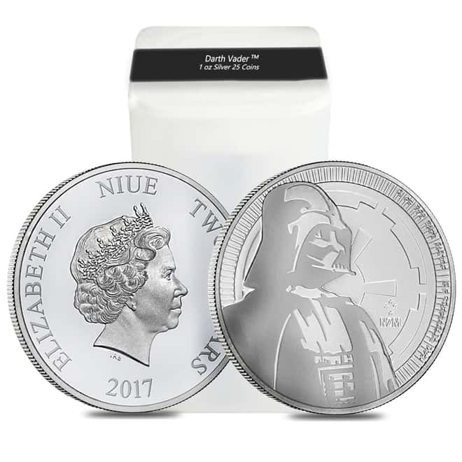 2017 1 oz Niue Silver $2 Star Wars Darth Vader BU