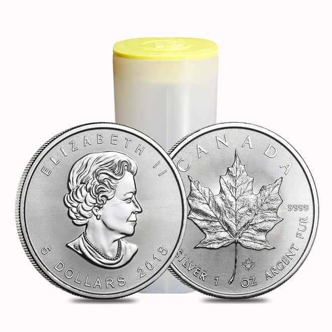 2018 1 oz Silver Canadian Maple Leaf .9999 Fine $5 Coin BU