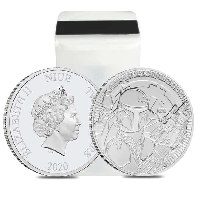 2020 1 oz Niue Silver $2 Star Wars Boba Fett BU
