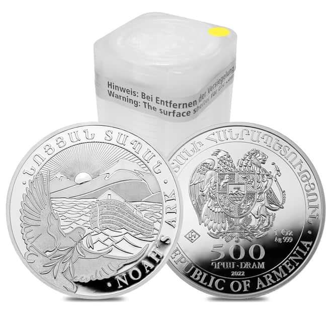 2022 Armenia 1 oz Noah's Ark Silver Coin 500 Dram .999 Fine BU