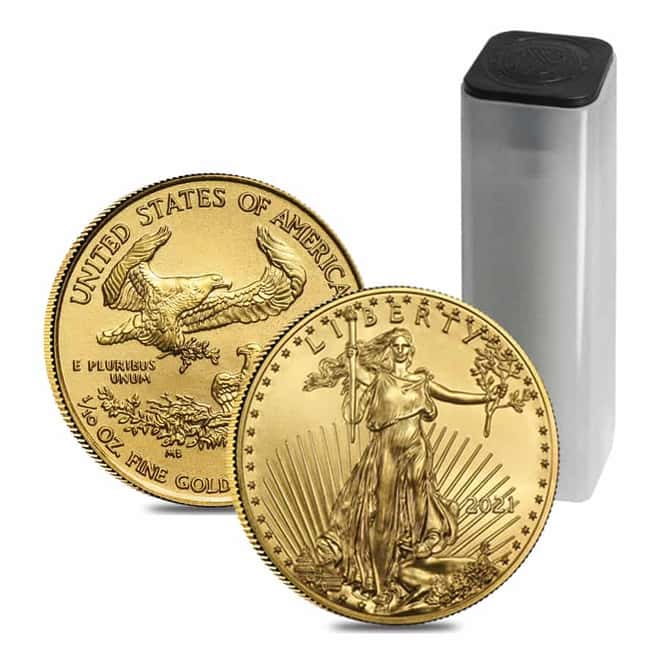 2021 1/10 oz Gold American Eagle $5 Coin BU
