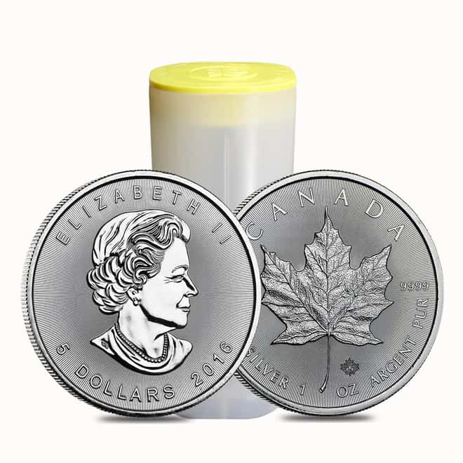 2016 1 oz Silver Canadian Maple Leaf .9999 Fine $5 Coin BU