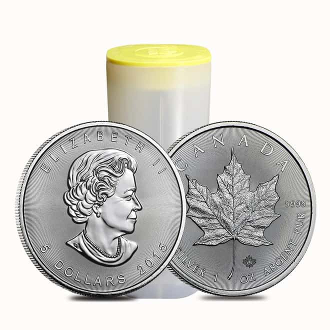 2015 1 oz Silver Canadian Maple Leaf .9999 Fine $5 Coin