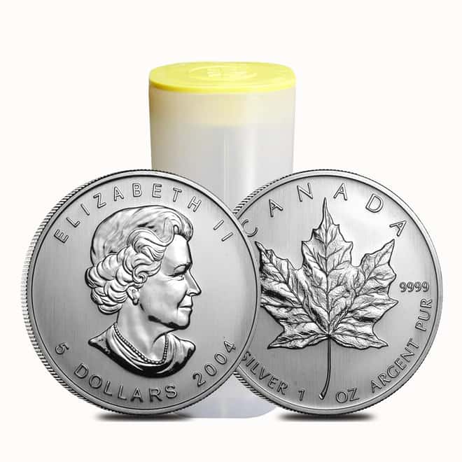 2004 $5 Canadian 1 oz Silver Maple Leaf BU (Sealed)