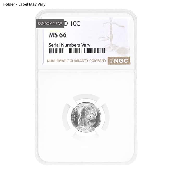 Roosevelt Silver Dime 10C NGC/PCGS MS 66 (Random Year)