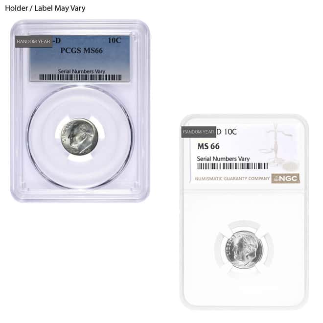 Roosevelt Silver Dime 10C NGC/PCGS MS 66 (Random Year)