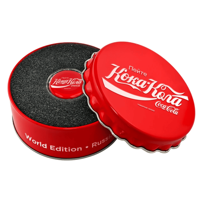 2020 6 gram Fiji Coca-Cola Russia Bottle Cap $1 Proof Silver Coin .999 Fine (w/Box & COA)